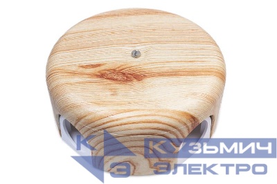 Коробка распределительная d78мм ЛИЗЕТТА (в копмл. 4 кабельных ввода) ABS-пластик карельская сосна Bironi B1-521-13-K