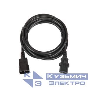 Кабель питания разъем C14 IEC 60320/разъем C13 IEC 60320 3х0.75кв.мм 250В 6А 3м черн. NIKOMAX TLK-PCM06-030