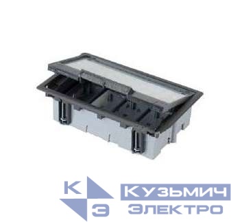 Лючок 4 S-мод. Simon Connect графит + рамка SF470-14