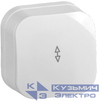 Переключатель проходной 1-кл. ОП GLORY 10А ВСп10-1-0-ХБ бел. IEK EVH12-K01-10