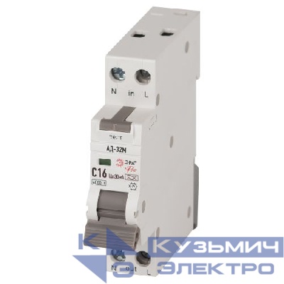 Выключатель автоматический дифференциального тока 2п (1P+N) C 16А 30мА тип А 6кА АД-32M электрон. PRO DM32E2C16A30 Эра Б0058998