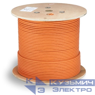 Кабель витая пара SF/UTP кат.6 4х2х23AWG solid LSZH нг(А)-HF SFTP-4P-Cat.6-SOLID-LSZH оранж. (уп.305м) Cabeus 7470c