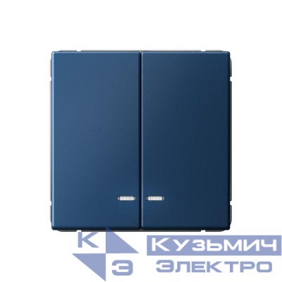 Выключатель 2-кл. ArtGallery (сх. 5а) 10AX с подсветкой механизм аквамарин SE GAL001153