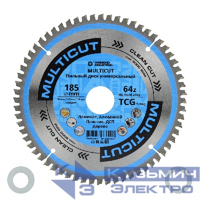 Diamond Industrial Диск пильный по мультиматериалам 185х30/20/16 мм Z=64 TCG MultiCut DIDM185Z64