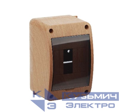 Щиток ОП Тусо 4 мод. с верт. двер. 140х90х85мм бук Рувинил 68304-38М