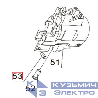 Запчасть №53 для PAG-PC84. Ось рычага спускового