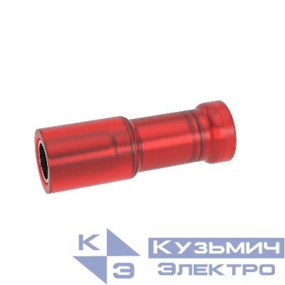 Наконечник-разъем цилиндрический розетка 9х4 изолированный фланец для кабеля сечением до 1.5кв.мм DKC ICCS-1.5-4-9