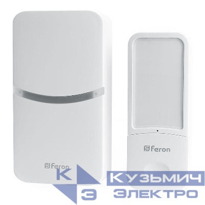 Звонок электрический дверной 230В (18 мелодий) бел. DB-100 FERON 41437