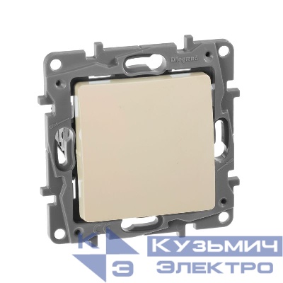 Механизм кнопки 1-кл. СП Etika Plus 6А с НО/НЗ контактом безвинт. зажимы сл. кость IEK 672314