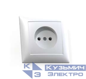 Розетка 1-м СП Селена РС16-369 16А IP20 бел. Кунцево 8110