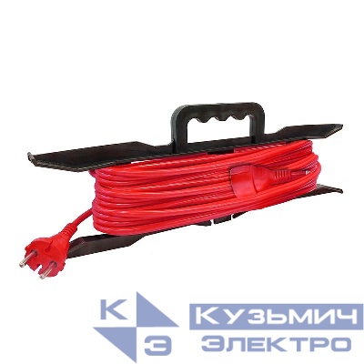 Удлинитель-шнур на рамке 1х40м без заземл. 16А IP20 3.5кВт ПВС 2х1.5 DOMTOK 2502