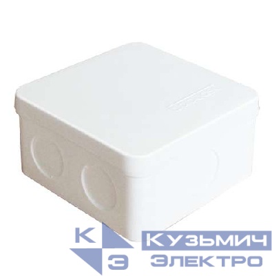 Коробка распределительная ОП 84х84х45мм IP54 7 выходов без гермовводов крышка защелкивающаяся бел. Epplast 125101