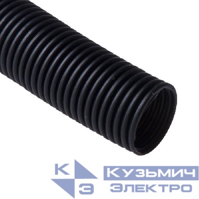 Труба гофрированная ПНД тяжелая d40мм с протяжкой черн. (уп.15м) Ruvinil 24011