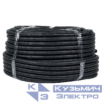 Труба гофрированная ПНД d25мм с протяжкой черн. (уп.25м) Plast PROxima EKF tpnd-25-25m