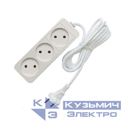 Удлинитель 3х3м без заземл. 10А IP20 2.2кВт ПВС Союз 481S-1303