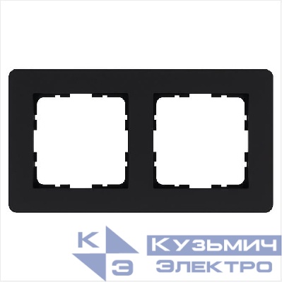 Рамка 2-м G-Flex черн. матов. soft touch Jasmart G1102PB