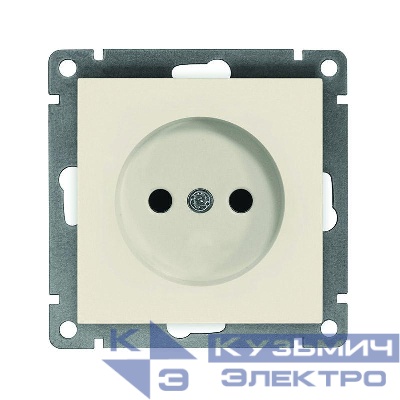 Розетка 1-м СП Афина 16А IP20 без заземл. механизм сл. кость (ivory) Universal A0022-I