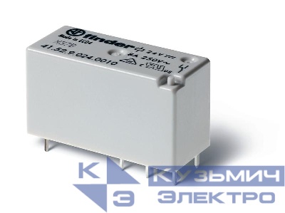 Реле миниатюрное 2CO 8А 24В DC FINDER 415290240010