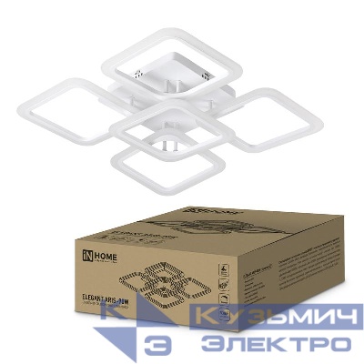 Светильник светодиодный ELEGANT ARIS-90W 90Вт 230В 3000-4000-6500К 7000лм 590х590х130мм с пультом ДУ IN HOME 4690612035406