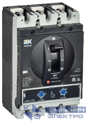 Выключатель автоматический в литом корпусе 3п G 50кА 250А расцепитель термомагнитный регулируемый ARMAT IEK AR-MCCB-3G-050-0250A-ATUC