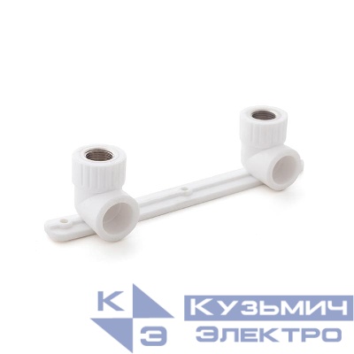 Угольник комбинированный под смеситель PPR внутр. резьба 20х1/2 бел. RTP 10701