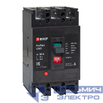 Выключатель автоматический 3п 50А 15кА LS63 ProPact EKF mccb-63-15-3-50-ls