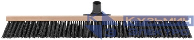 Щетка для пола деревянная наклонная "Метро" пластиковая тулейка под углом 5-ти рядная 600х45мм КУРС 68043