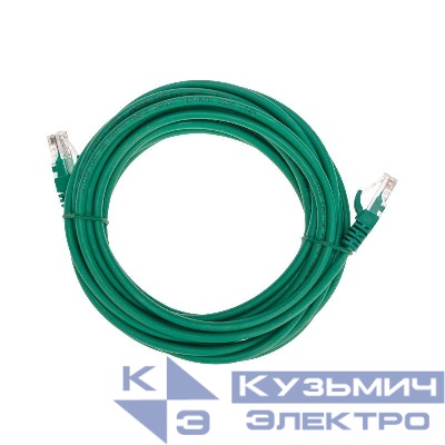 Патч-корд U/UTP CAT 5e RJ45-RJ45 26AWG LSZH зел. 5м Rexant 02-0106-5