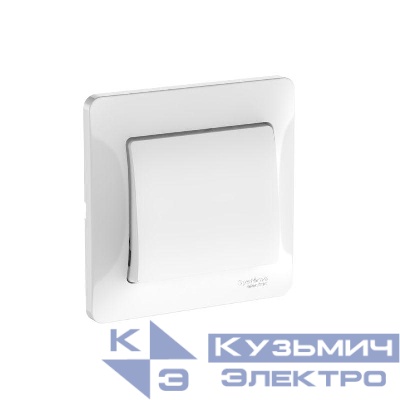 Выключатель 1-кл. Glossa (сх. 1) 10AX быстрозажим. клем. в сборе бел. SE GSL000112S