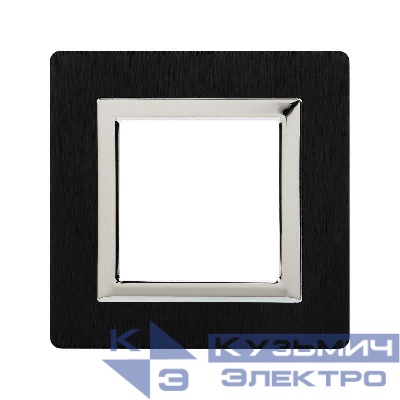 Рамка 1-м 2мод. Avanti алюм. черн. DKC 4402832