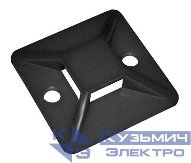 Площадка самоклеящаяся под хомуты PCP-SG 40х40-100BL PA6.6 черн. (уп.100шт) JazzWay 5055162