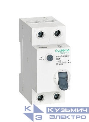 Выключатель автоматический дифференциального тока City9 Set (АВДТ) 1P+N C 20А 6кА 30мА Тип-AС 230В SE C9D36620