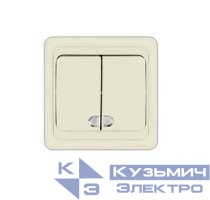 Выключатель 2-кл. СП Валери 10А IP20 с подсветкой сл. кость UNIVersal Б-В0123