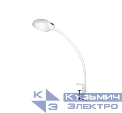 Светильник светодиодный Веста С16 настол. на струбцине 7Вт бел. Трасвит 282