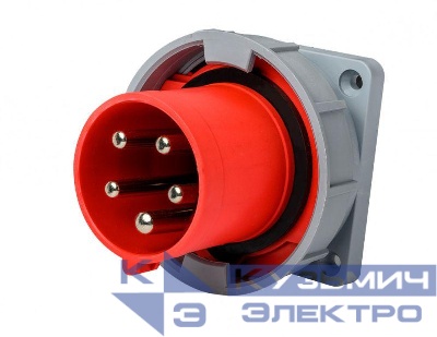 Вилка для скрытой проводки 3Р+РЕ+N 63А 380В IP67 ВЩ-103 DEKraft 26243DEK