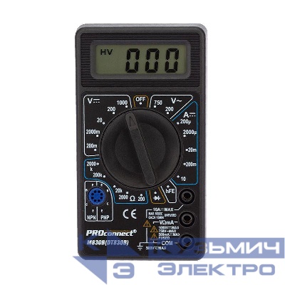Мультиметр портативный M830B (DT830B) PROCONNECT 13-3011