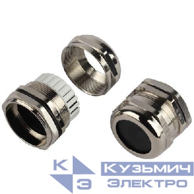 Ввод кабельный (сальник) PGM 36 d25-32мм (d отверст. 47мм) IP68 латунный (уп.3шт) Эра Б0065212