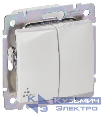 Переключатель проходной 2-кл. СП Valena 10А IP44 250В механизм бел. IEK 770098