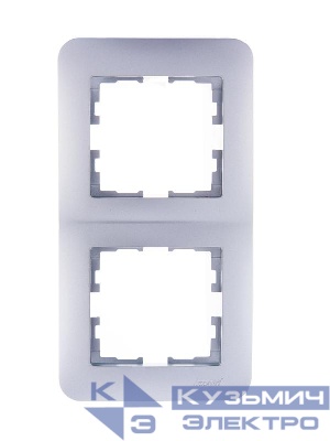 Рамка 2-м Karina Life вертикал. матов. серебр. LEZARD 708-4300-152