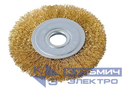 Щетка для УШМ плоская латунированная 125мм Вихрь 73/1/3/45