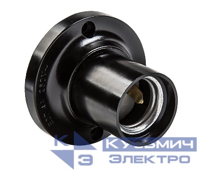 Патрон потолочный E27 Ф П-01 карболит. черн. IN HOME 4690612032238