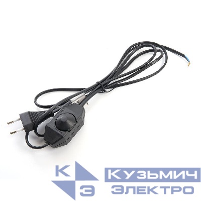 Шнур сетевой с диммером 230В 2м черн. DM103-200Вт FERON 23059
