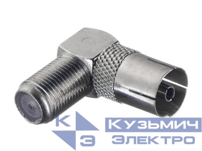 Переходник гн F - гн TV угловой (цинк), NETKO Optima