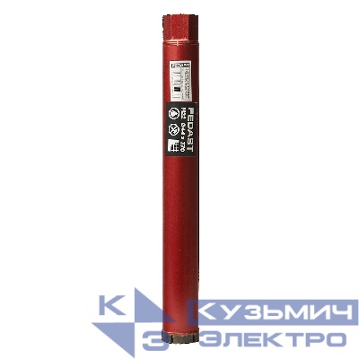 Коронка алмазная для мокрого сверления 44х370 мм, M22 FEDAST