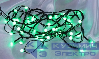 Гирлянда "Цветные шарики" LDBL048G-10-C 48 светодиод. контроллер 2.4м зел. SHLights 4610003324971