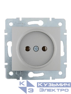 Розетка 1-м СП Karina 16А IP20 без заземл. термопласт механизм матов. серебр. LEZARD 707-4388-121B