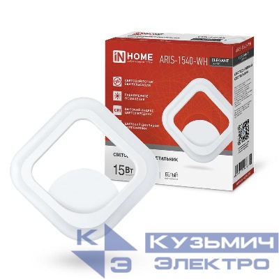 Светильник светодиодный ELEGANT ARIS-1540-WH 15Вт 4000К 1200лм 230В бел. IN HOME 4690612054186