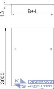 Крышка для лотка осн.50 L3000 сталь 1мм DRL 50 DD с поворотным фиксатором цинк-ламель OBO 6052700