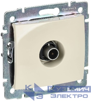 Розетка телевизионная TV СП Valena 1.5дБ 2400МГц с топологией "звезда" механизм сл. кость IEK 774329