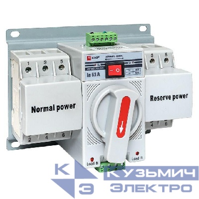 Устройство автоматического ввода резерва АВР 3п C 63А 400В MCB PROxima EKF ats-mcb-63c-3p-pro